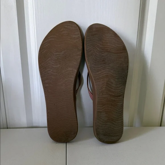 Reef Women's Brown Sandal with Rose-Brown Woven Straps (sz 9) - Picture 4 of 4